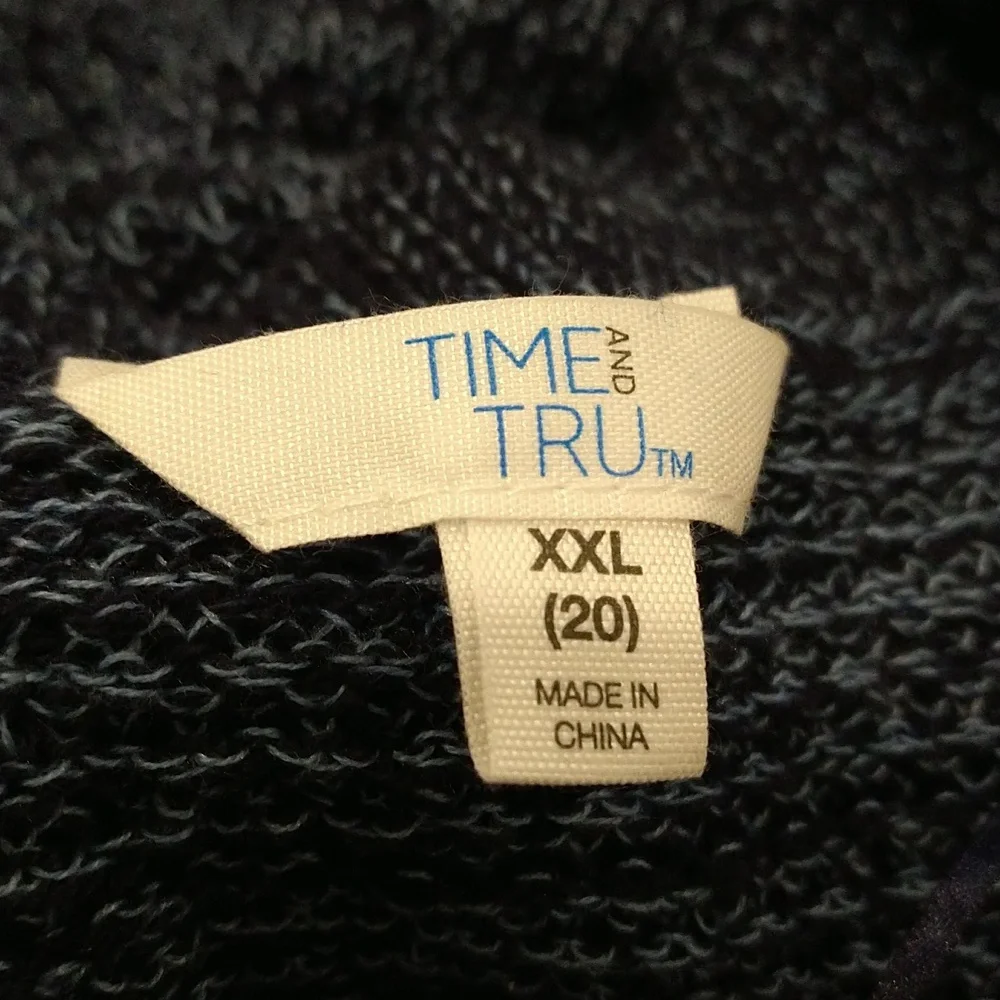 Time and Tru blue XXL sweater NWT - Picture 6 of 9